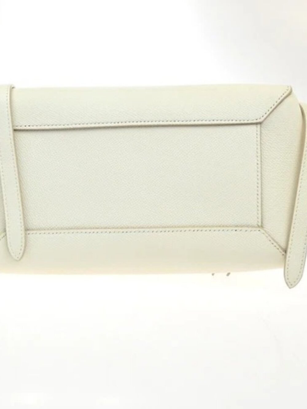 CELINE Logo Belt 2way Shoulder Hand Bag Leather White GHW Italy 29RL885 - Picture 6 of 16